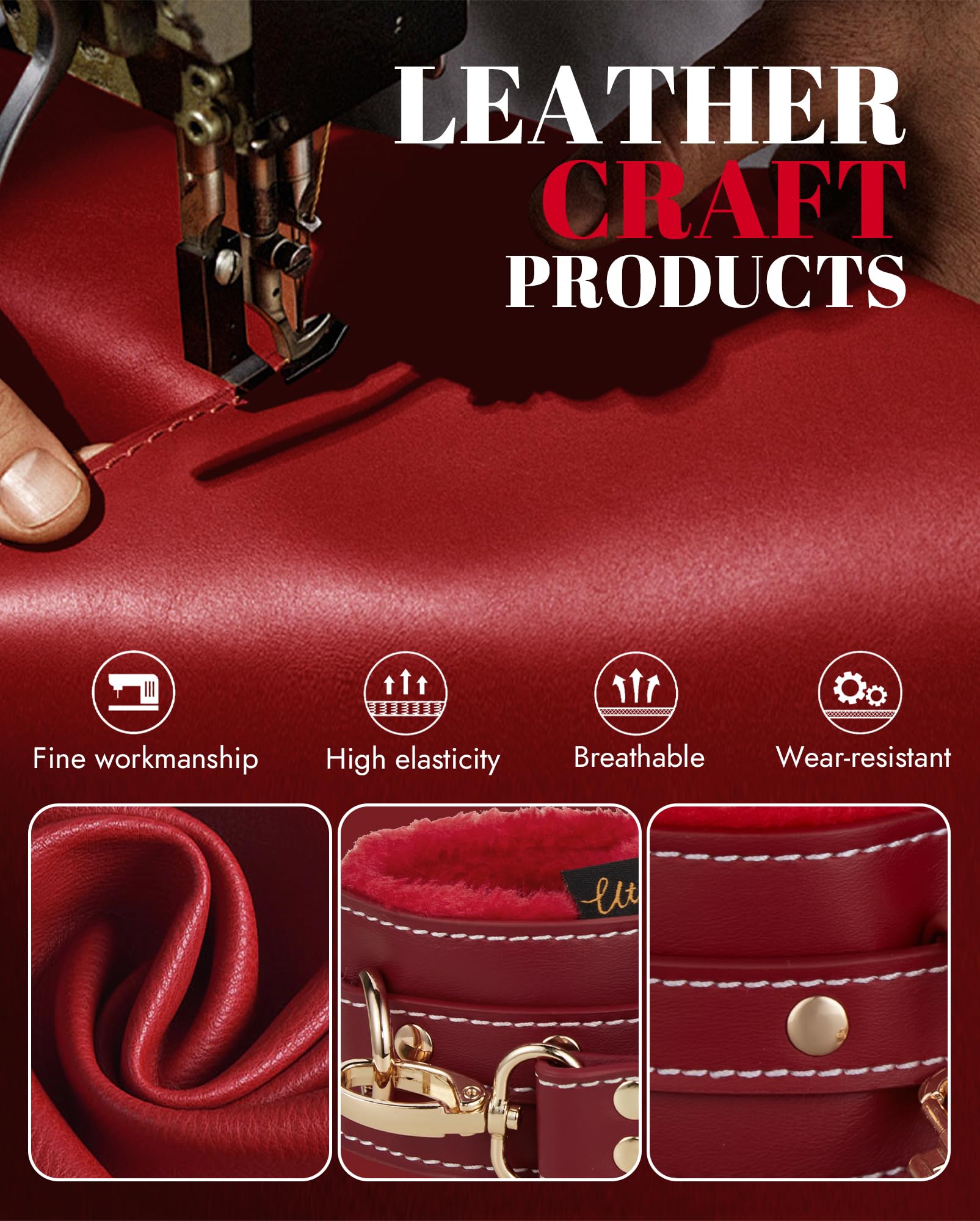 UTIMI Sex Bondage BDSM Kit Restraints 6PCS Sets with Adjustable Handcuffs Ankle Cuff Thigh Cuffs Blindfold Cross Strap Waist Strap Adult SM Games Sex Toys for Men Women and Couples